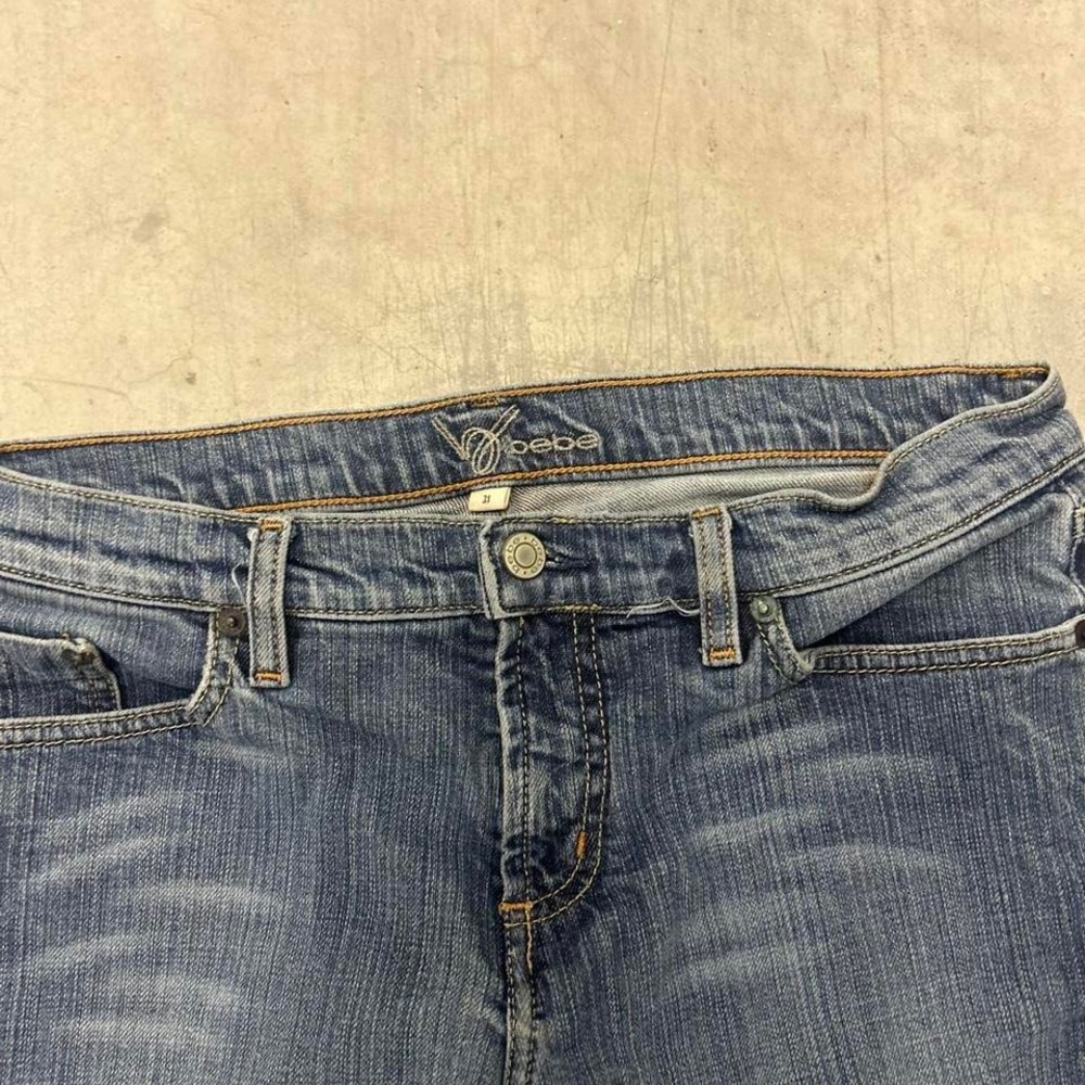 Y2K Dark Wash Flared Bootcut Wide‎ Leg Fall Essential Low Rise Jeans - Picture 3 of 3